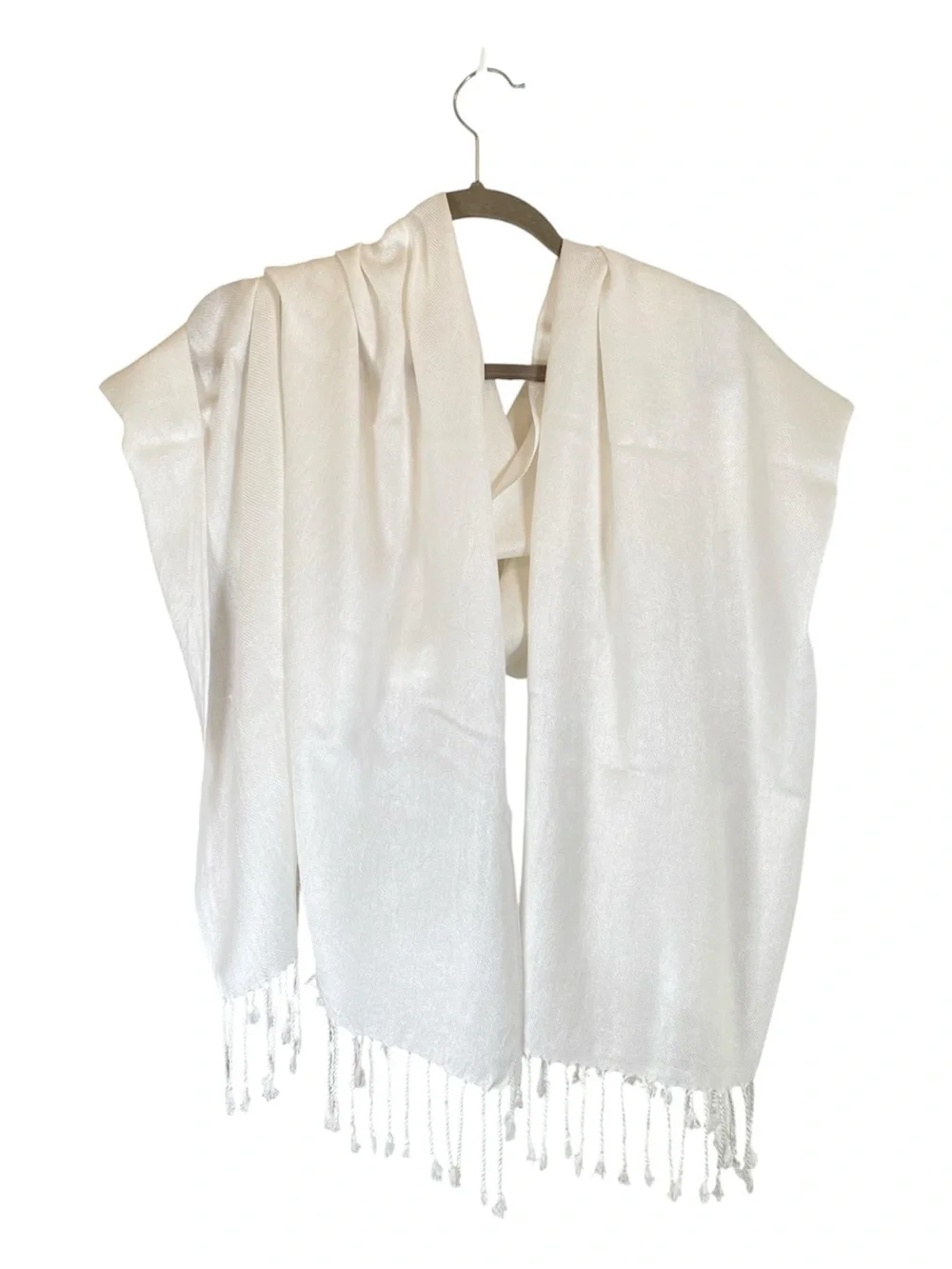 PASHMINA Scarf Wrap Fringe White